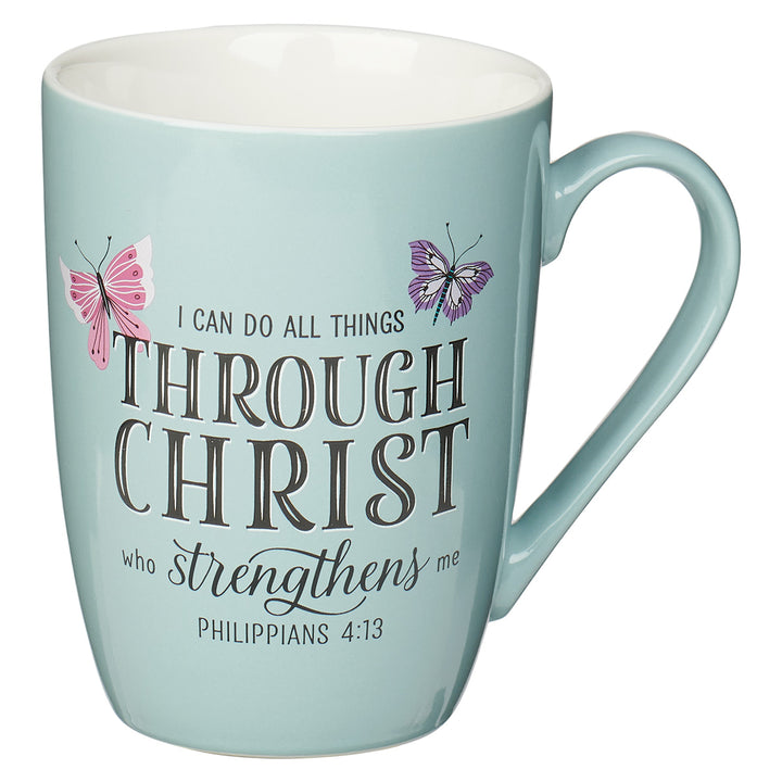I Can Do All Things Through Christ Butterflies Ceramic Mug - Philippians 4:13