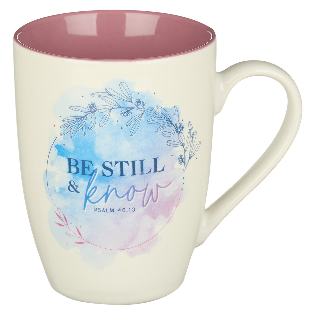 Be Still Watercolor Ceramic Mug - Psalm 46:10