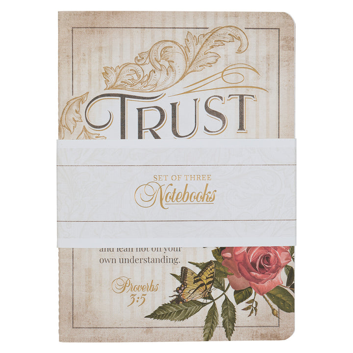 Trust And Hope In The Lord Floral Notebook Set Of 3