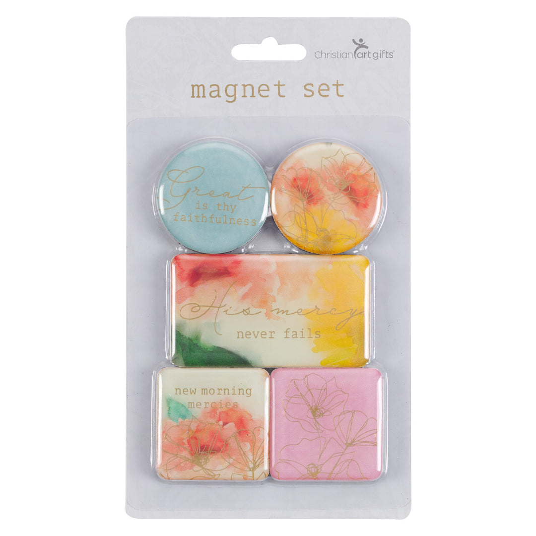 Watercolor & Florals (Set Of 5)(Magnet Set)