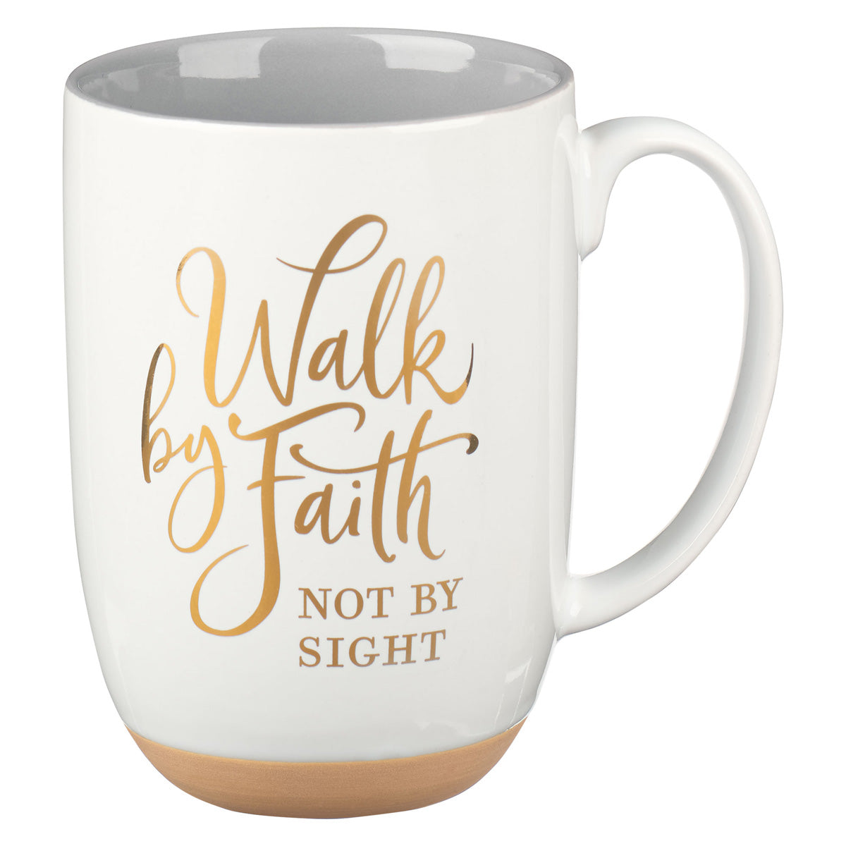 Walk By Faith Not By Sight White Ceramic Mug