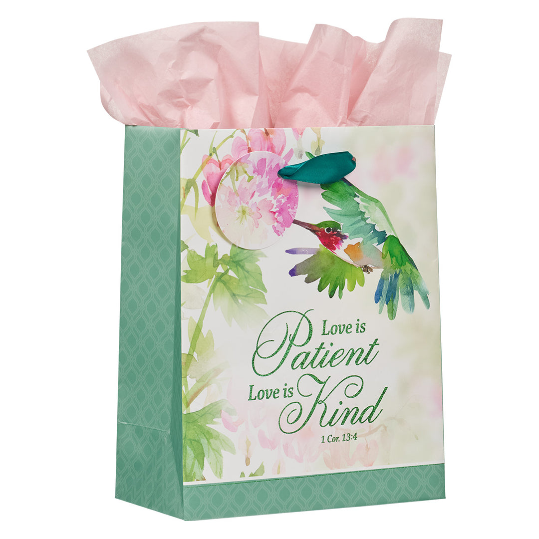 Love is Patient Love is Kind Medium Gift Bag with Gift Tag