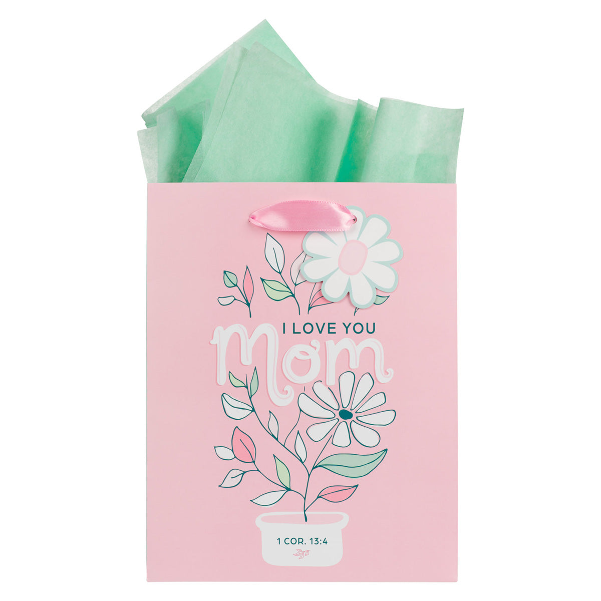 I Love You Mom Medium Gift Bag with Gift Tag
