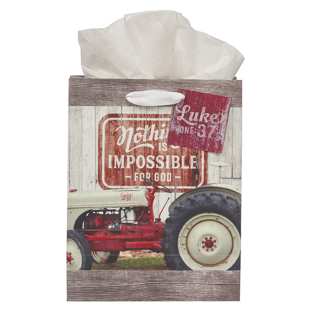 Nothing is Impossible for God Medium Gift Bag with Gift Tag