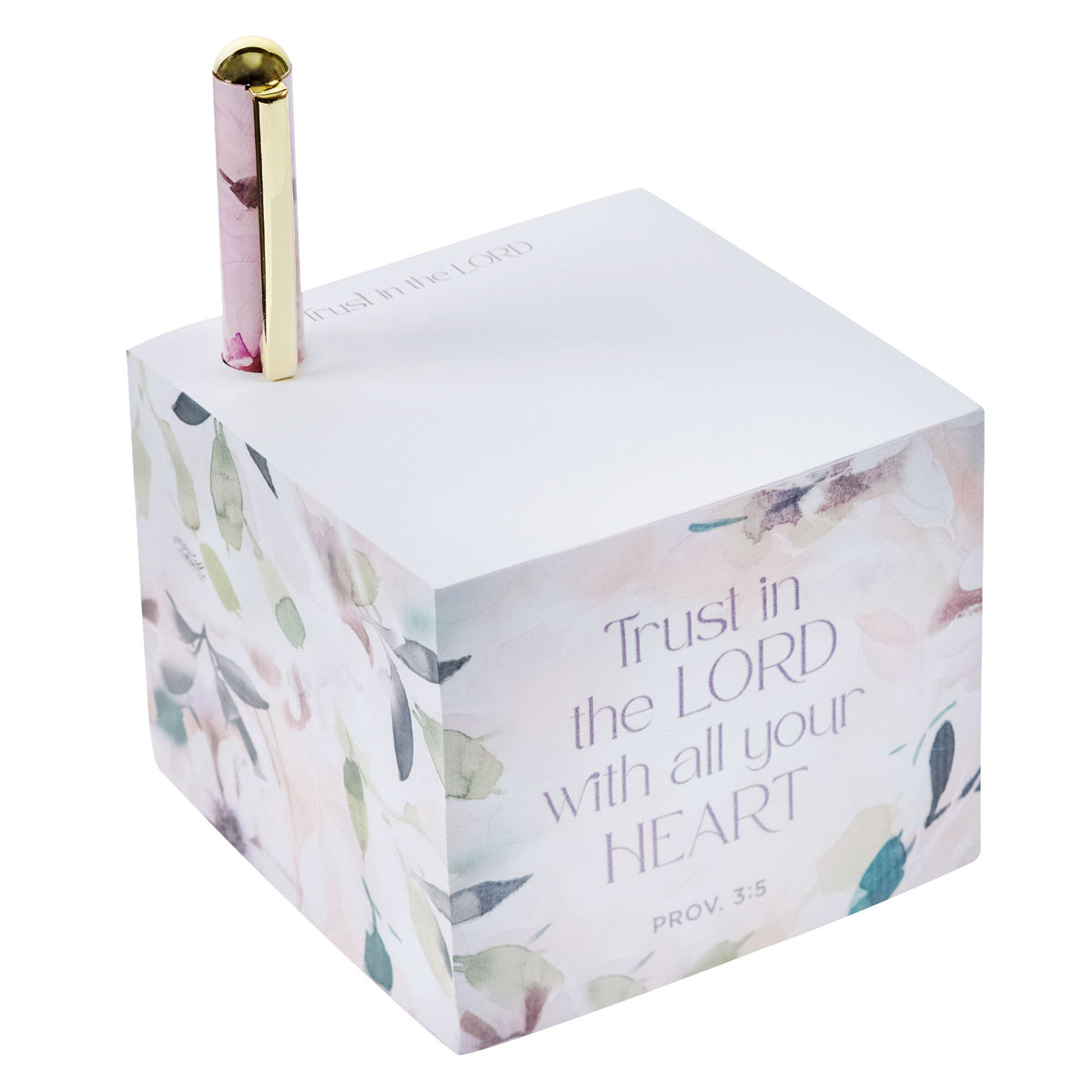 Trust in the Lord with All Your Heart Memo Note Block With Pen