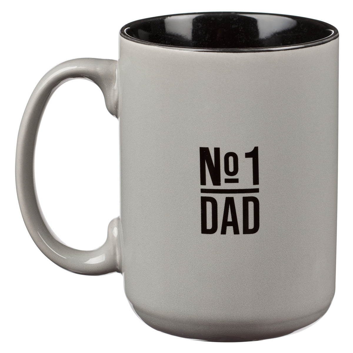 Strong and Courageous No 1 Dad Grey Ceramic Mug