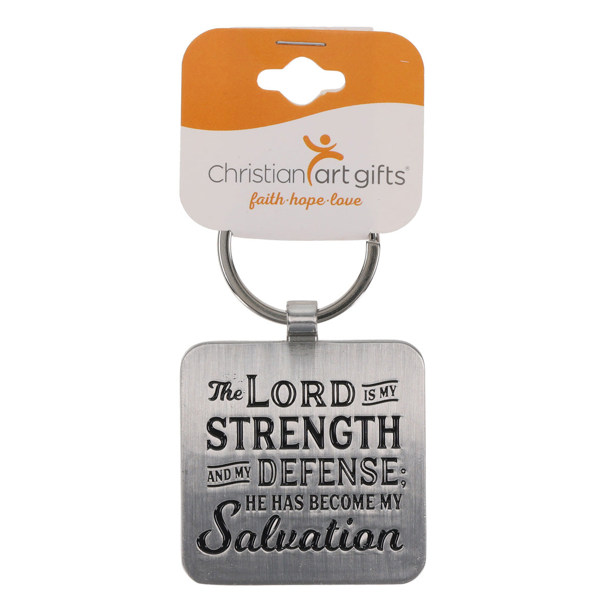 The Lord Is My Strength Metal Key Ring