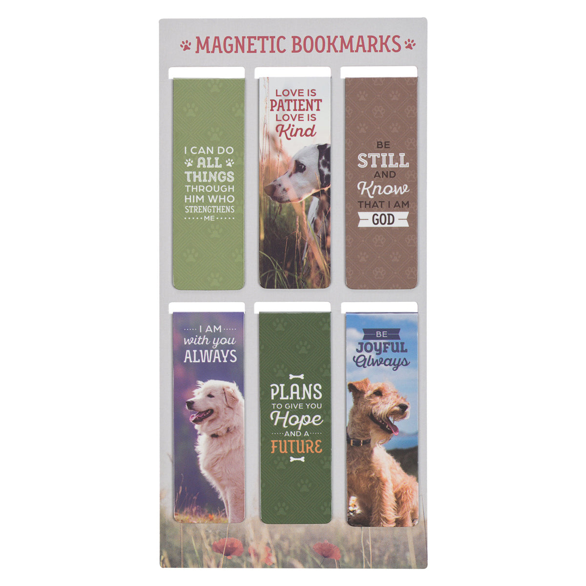Dogs Six-Piece Magnetic Bookmark Set