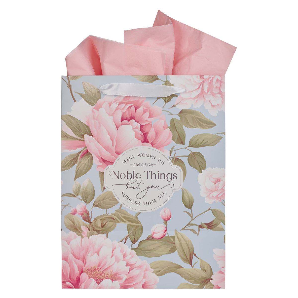 Many Women Do Noble Things but You Surpass Them All Portrait Gift Bag with Gift Tag