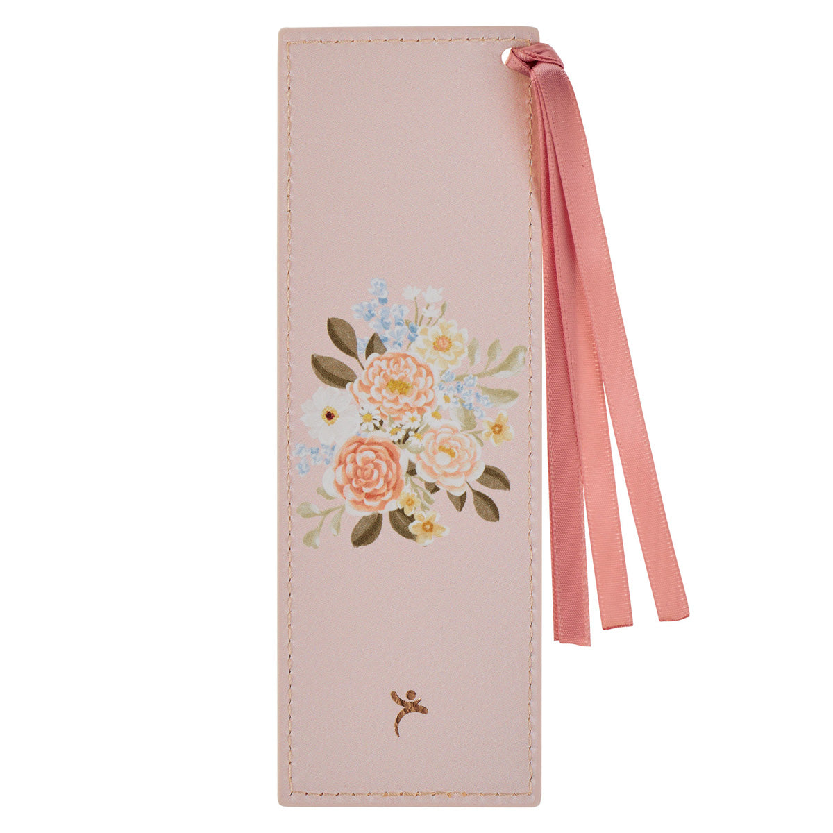 She Is Clothed with Strength and Dignity Pink Faux Leather Bookmark