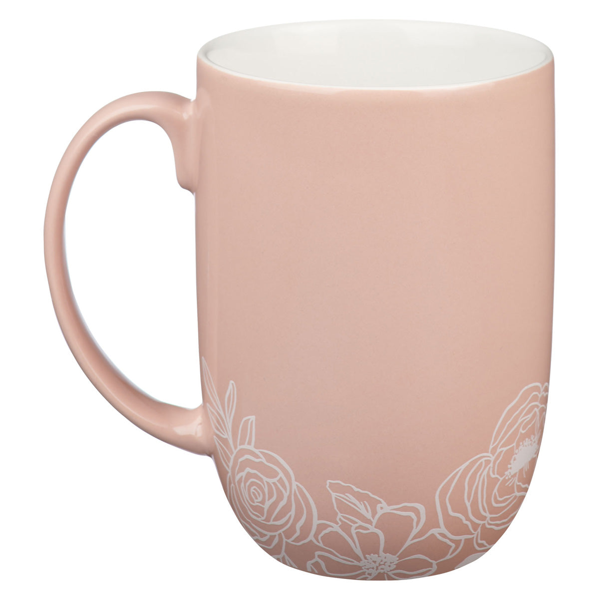 He Who Began a Good Work in You will Carry it on to Completion Peach Ceramic Mug