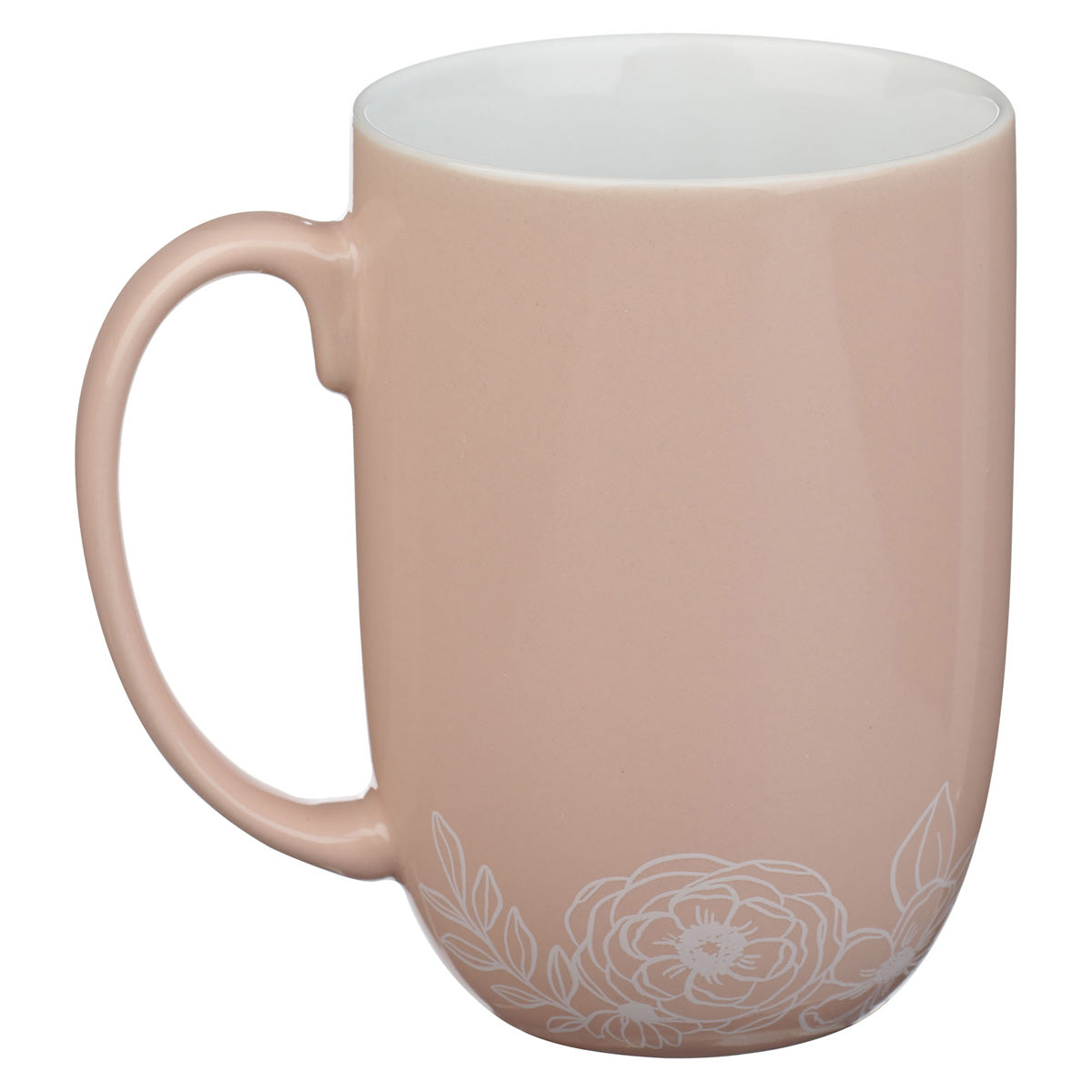 He Who Began a Good Work in You will Carry it on to Completion Peach Ceramic Mug