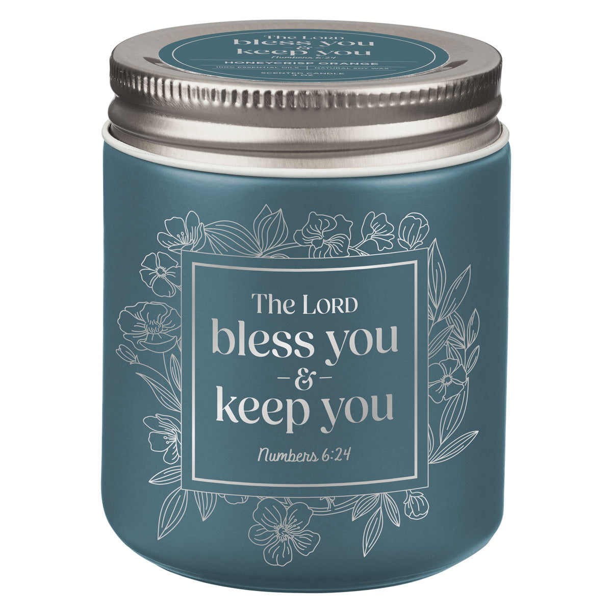 The Lord Bless You and Keep You Honeycrisp Orange Scented Candle with Screw Top Lid