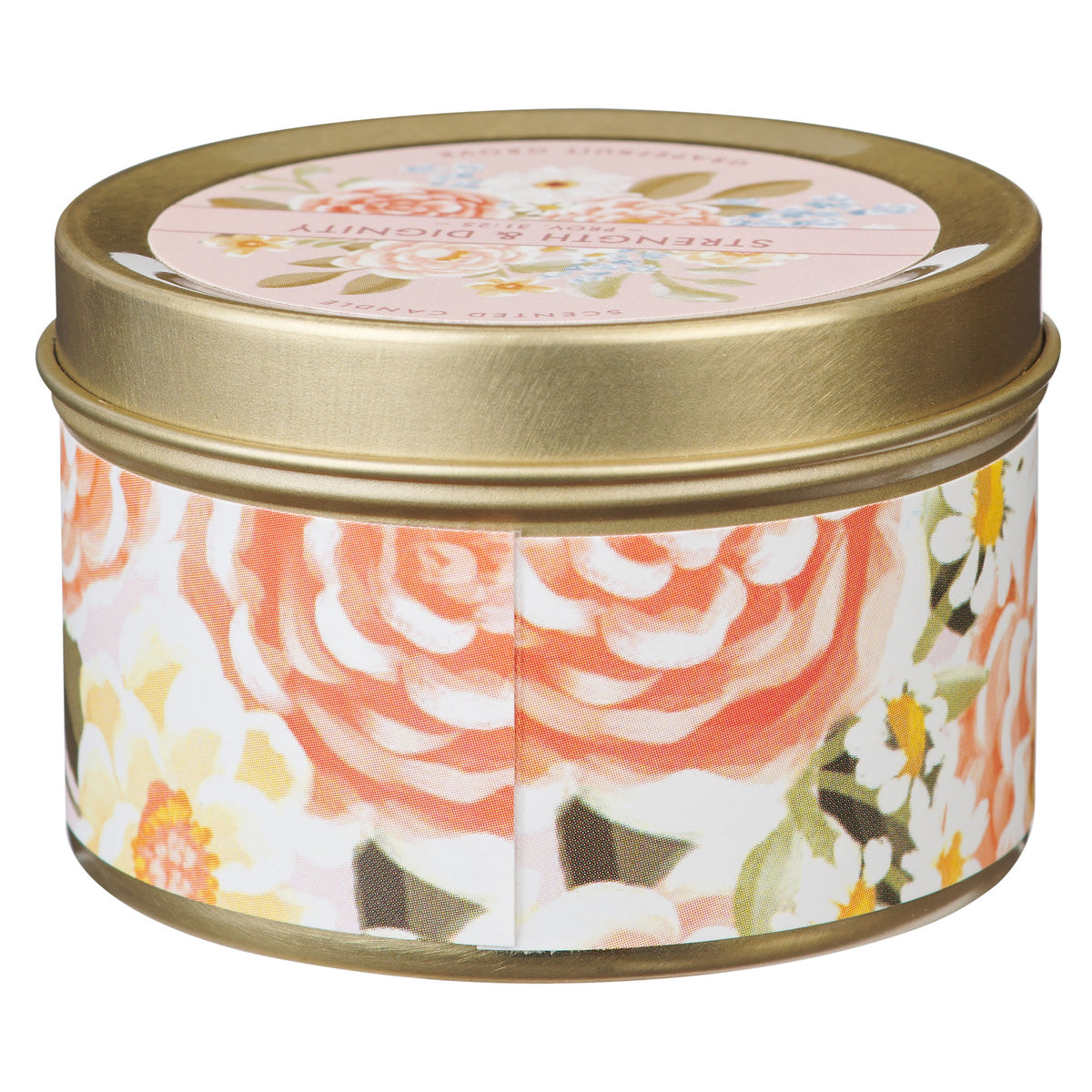 Strength and Dignity Grapefruit Grove Scented Candle in Tin