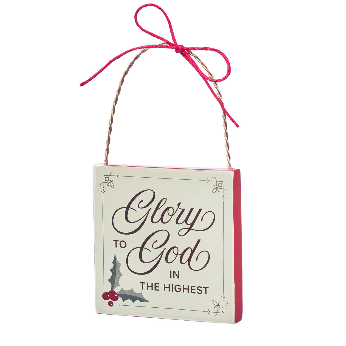 Glory to God in the Highest Square Ceramic Ornament