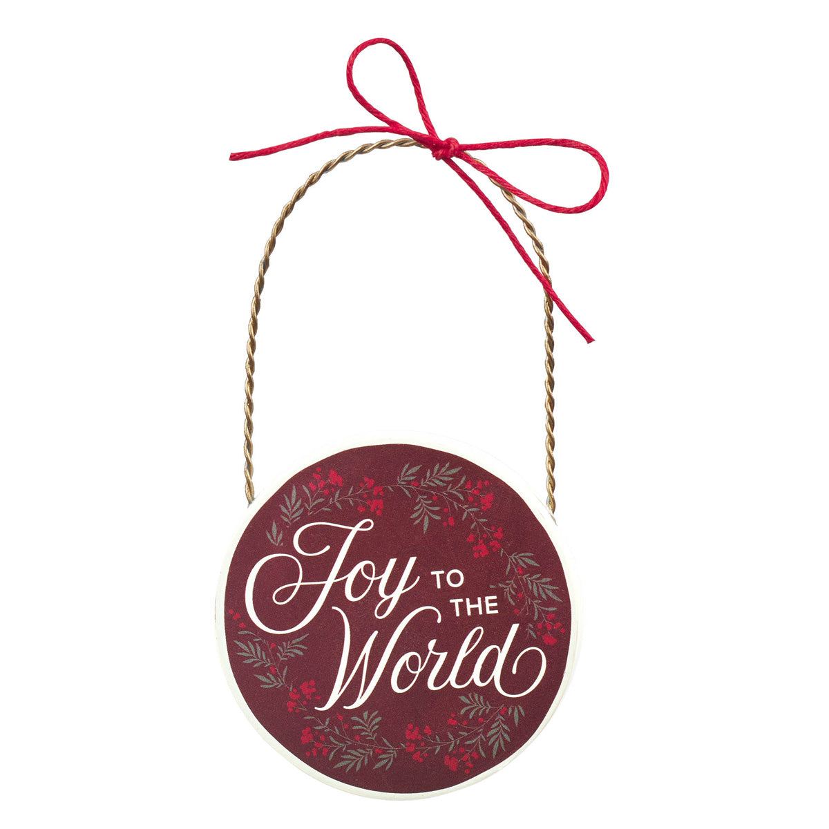 Joy to the World Round Ceramic Ornament
