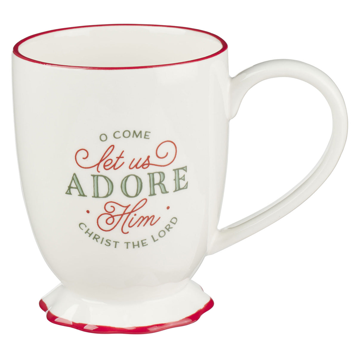 O Come Let Us Adore Him Christ the Lord White Ceramic Mug