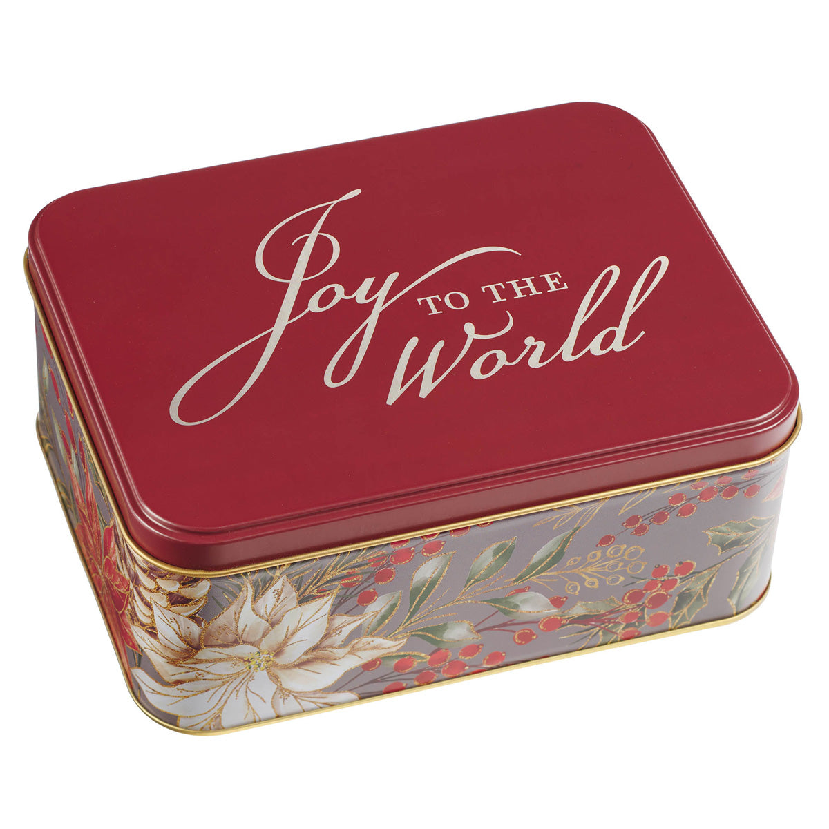 Joy to the World Rectangle Storage Tin