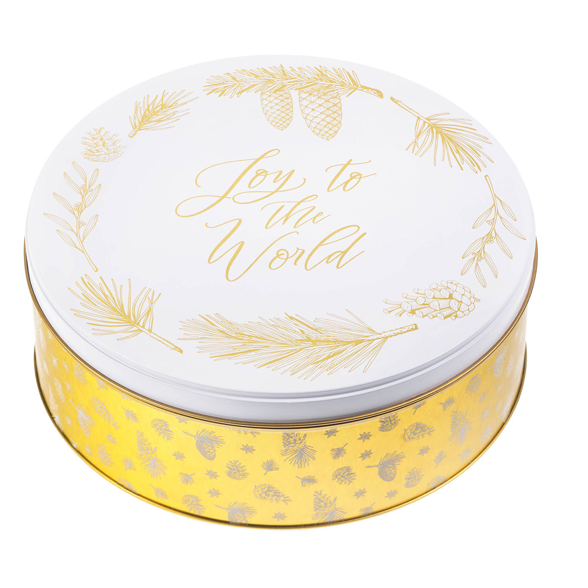 Joy to the World Round Storage Tin
