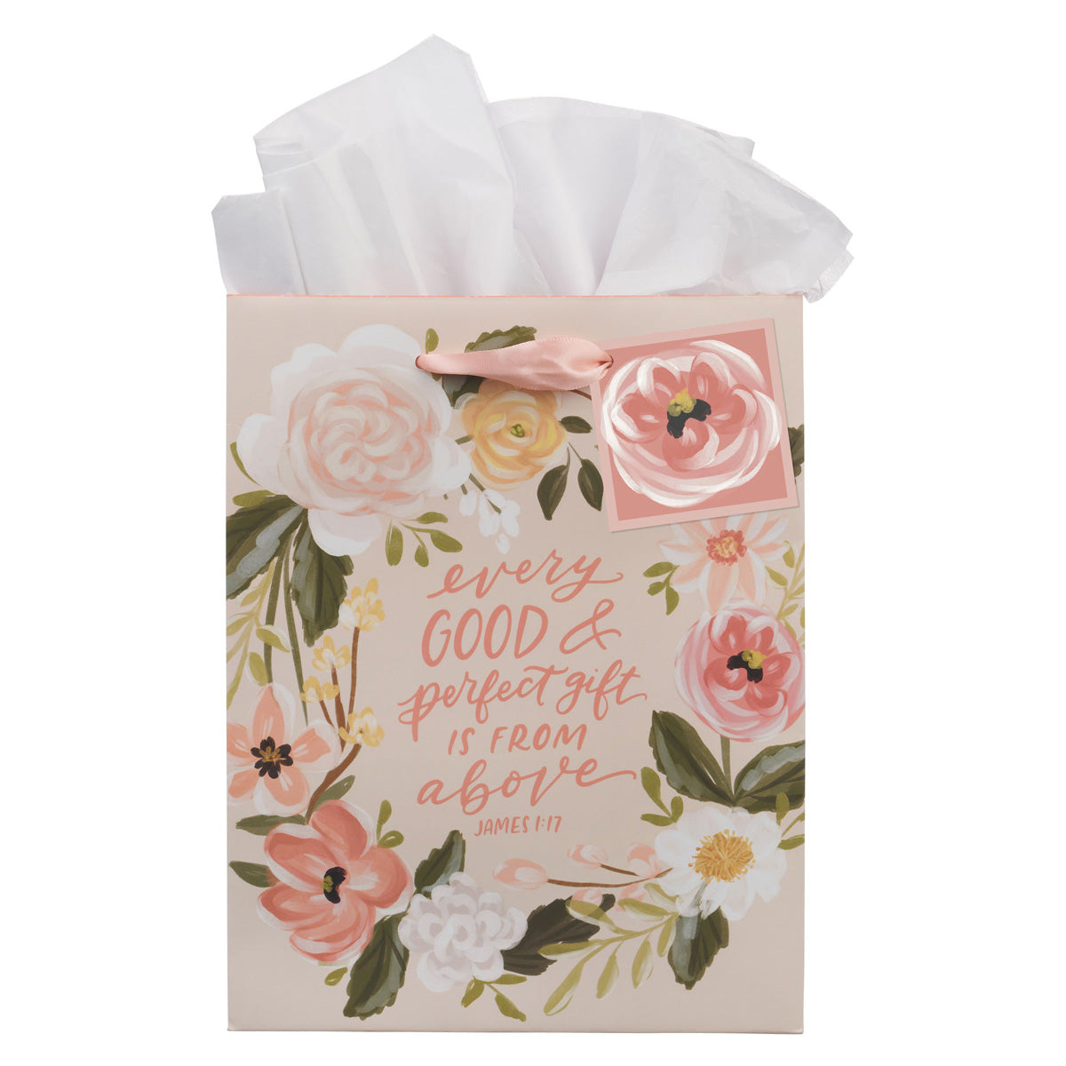 Every Good and Perfect Gift Is from Above Medium Gift Bag with Gift Tag
