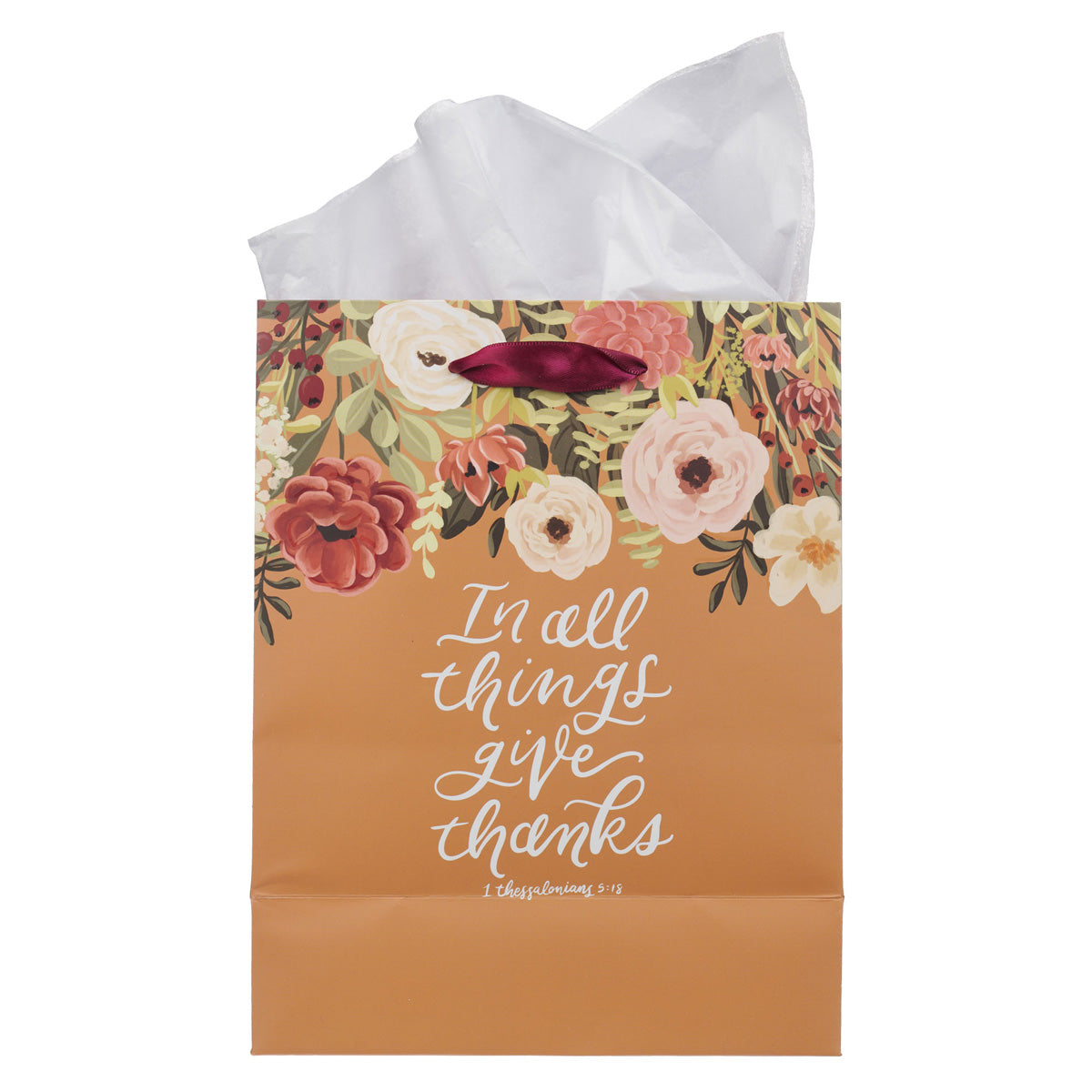 In All Things Give Thanks Medium Gift Bag with Gift Tag