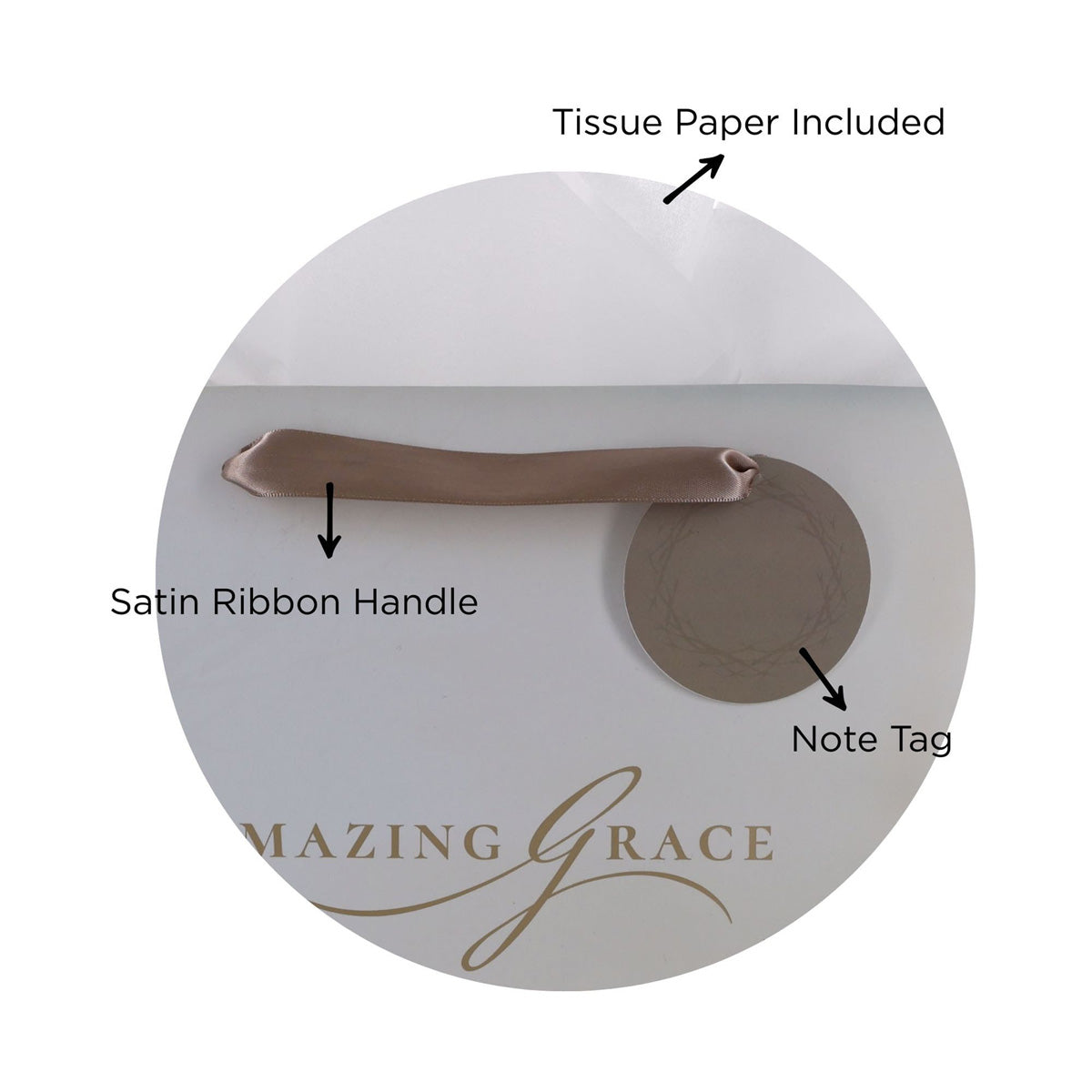 Amazing Grace Portrait Gift Bag with Gift Tag