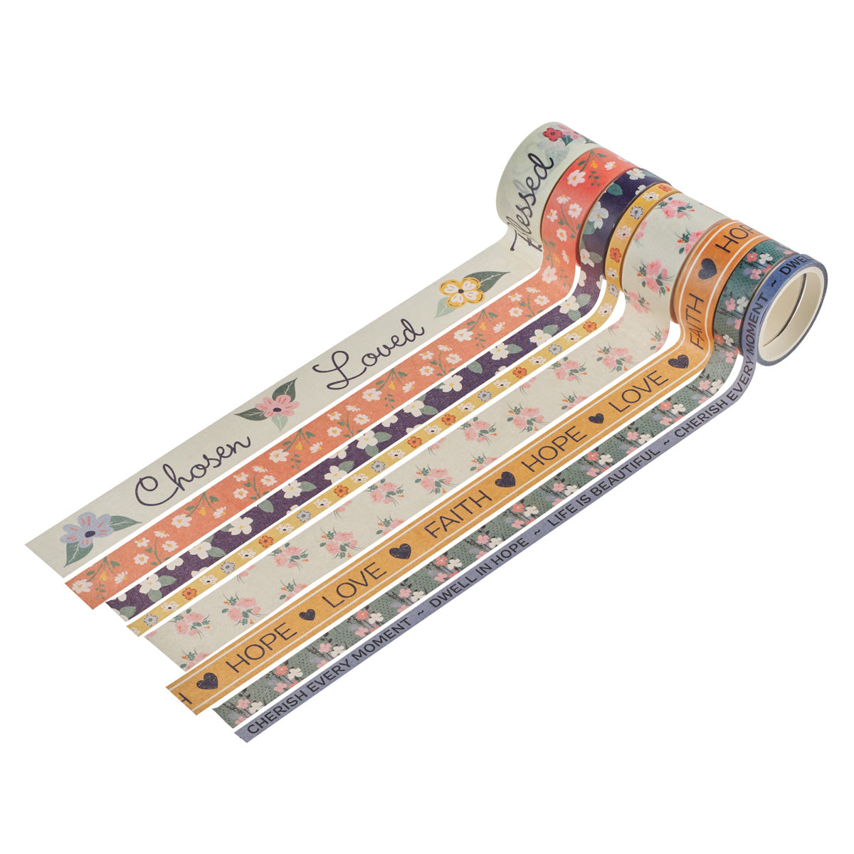 Dwell in Hope Eight-Piece Washi Tape Set
