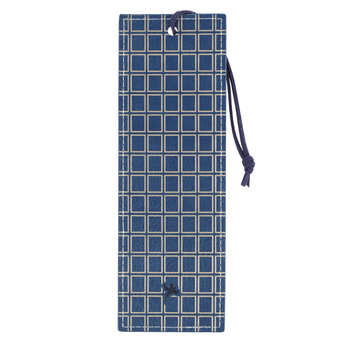 I Know the Plans I Have for You Blue Grid Faux Leather Bookmark