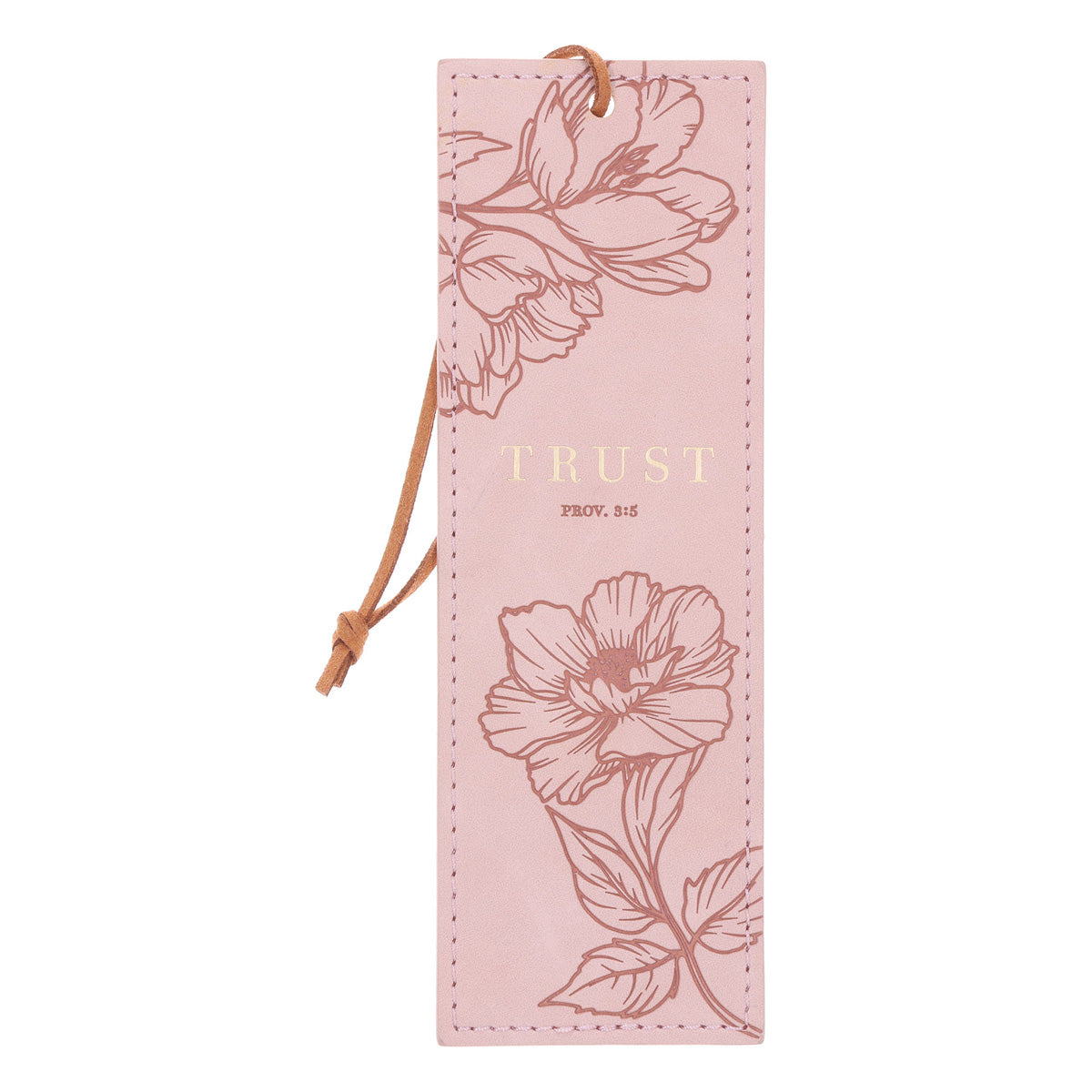 Trust Pink Faux Leather Bookmark