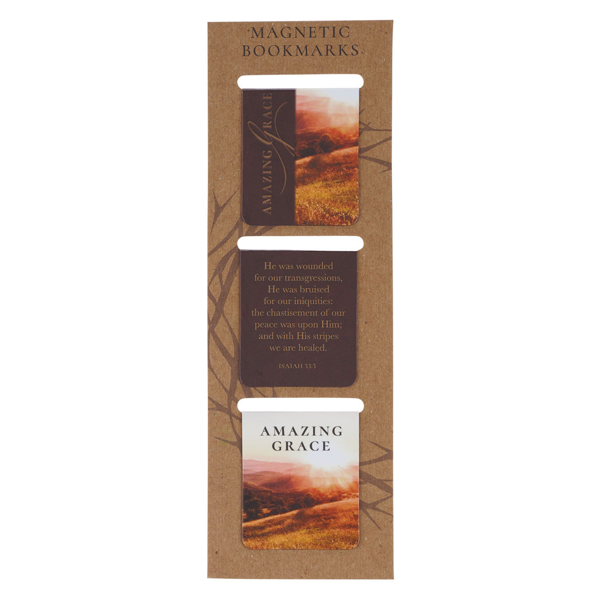Amazing Grace Crown of Thorns Three-Piece Magnetic Bookmark Set