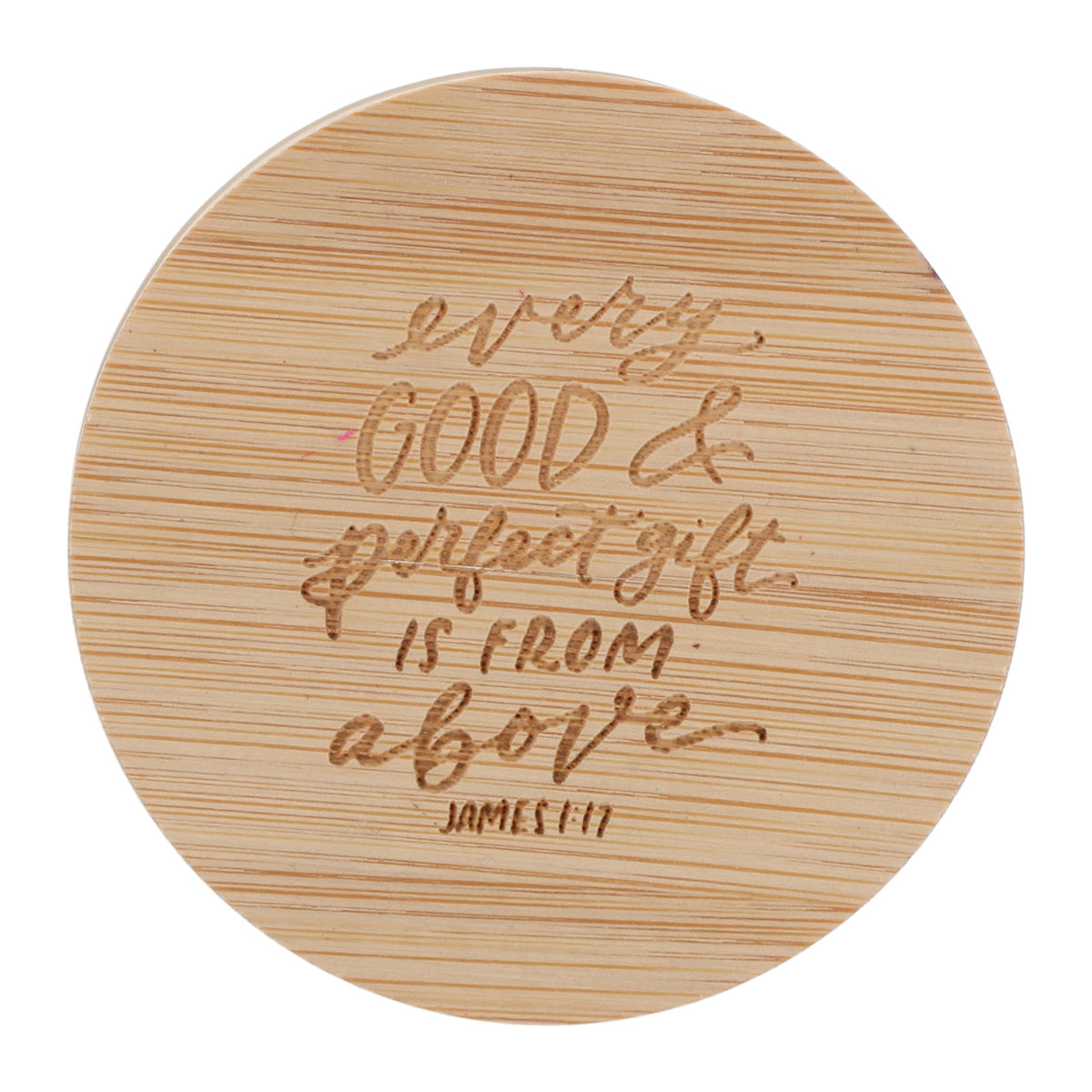 Every Good and Perfect Gift Is from Above Rainwater Lotus Scented Candle with Bamboo Lid