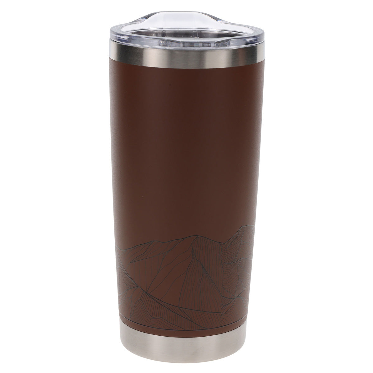 Faith Mountains Brown Stainless Steel Travel Mug