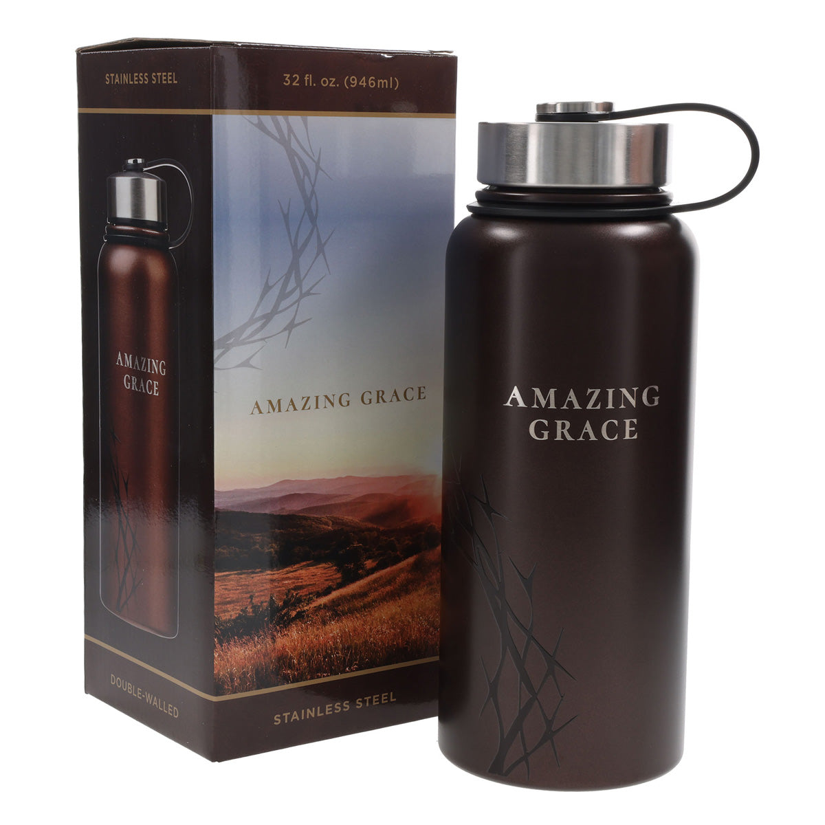 Amazing Grace Crown of Thorns Stainless Steel Water Bottle