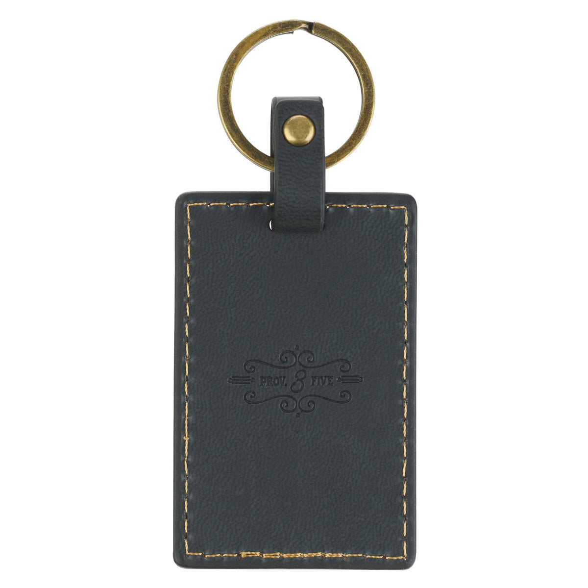 Trust in the Lord with All Your Heart Faux Leather Key Ring