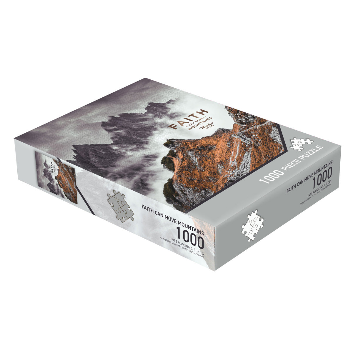 Faith Can Move Mountains 1000 Piece Cardboard Puzzle