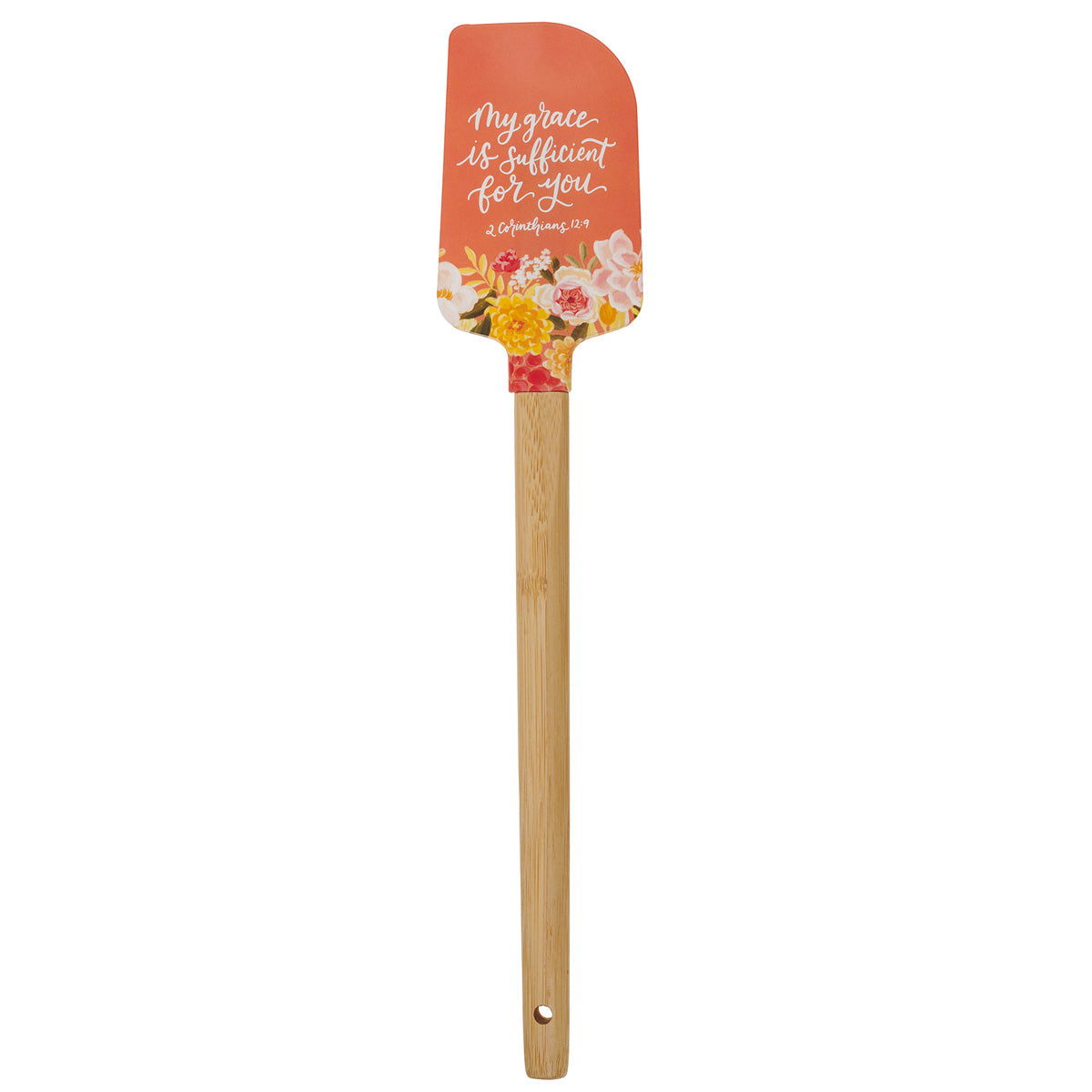 My Grace Is Sufficient for You Silicone Spatula with Bamboo Handle