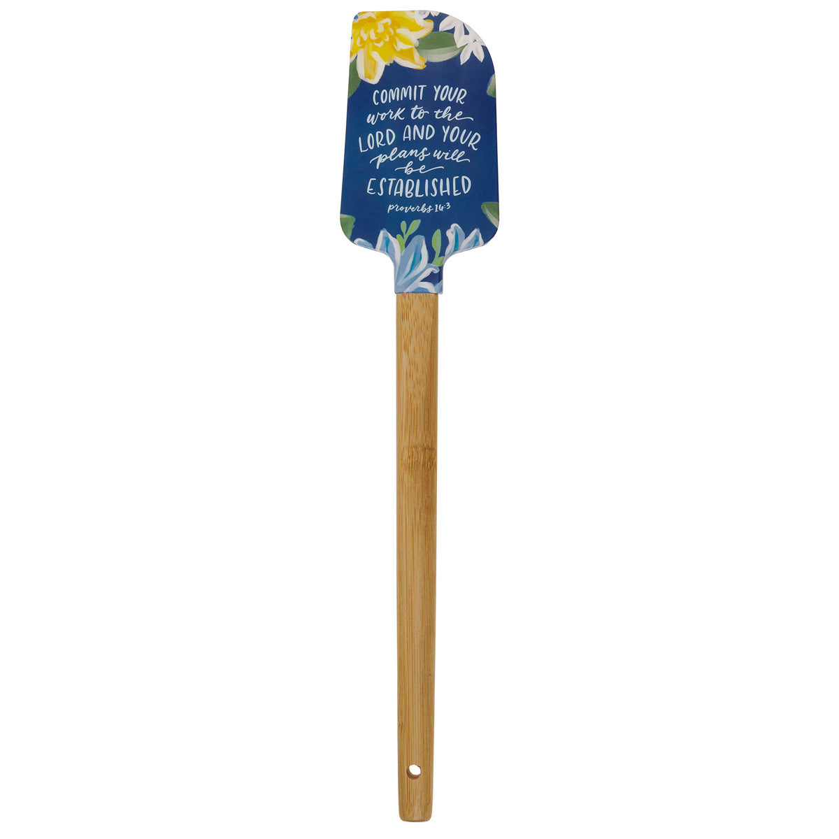 Commit Your Work to the Lord Silicone Spatula with Bamboo Handle