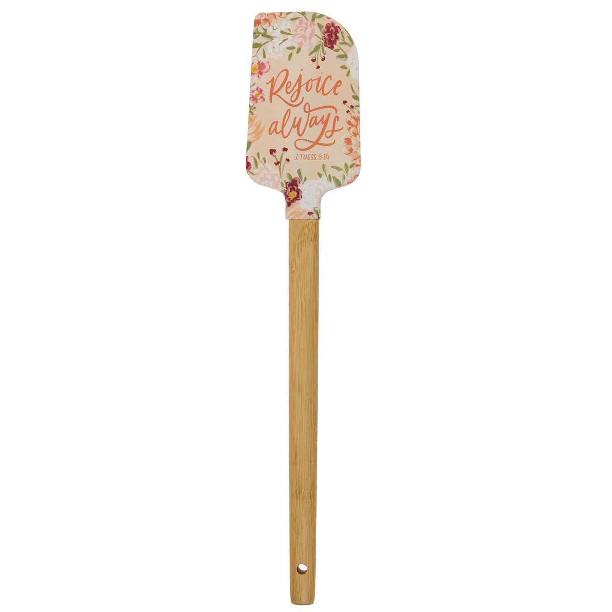 Rejoice Always Silicone Spatula with Bamboo Handle