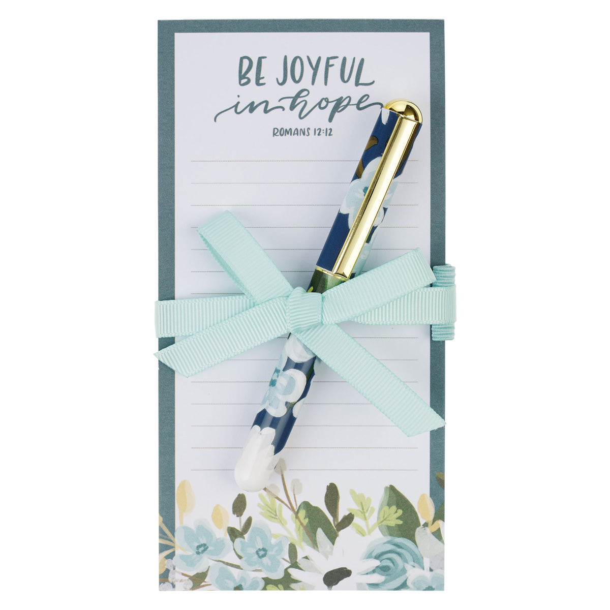 Be Joyful in Hope Magnetic Notepad with Pen