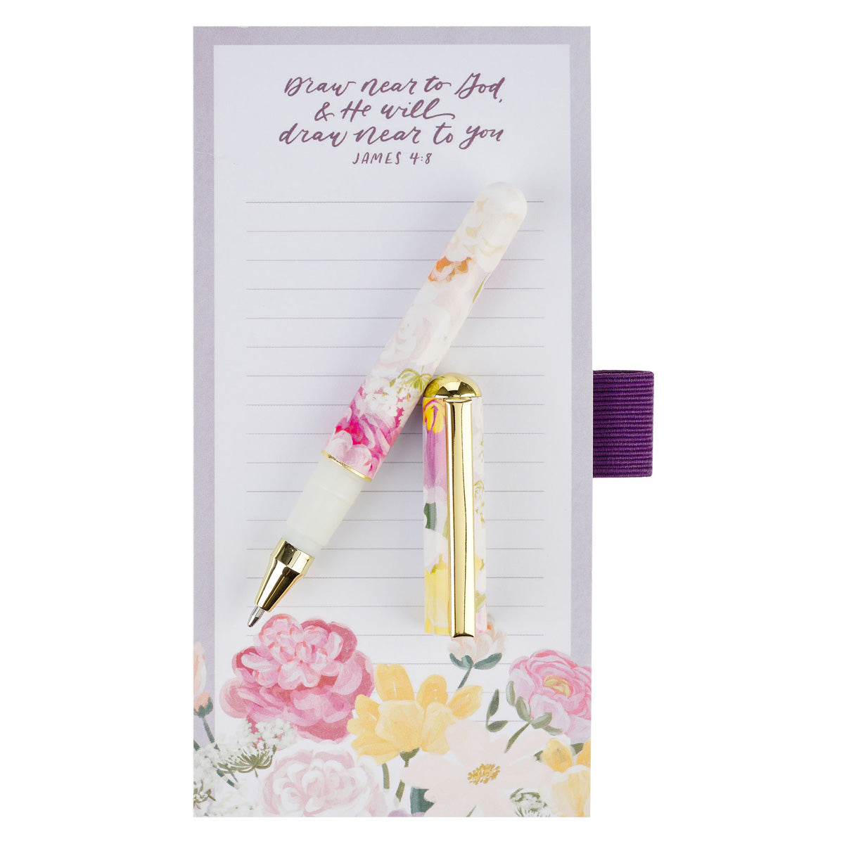 Draw Near to God and He Will Draw Near to You Magnetic Notepad with Pen