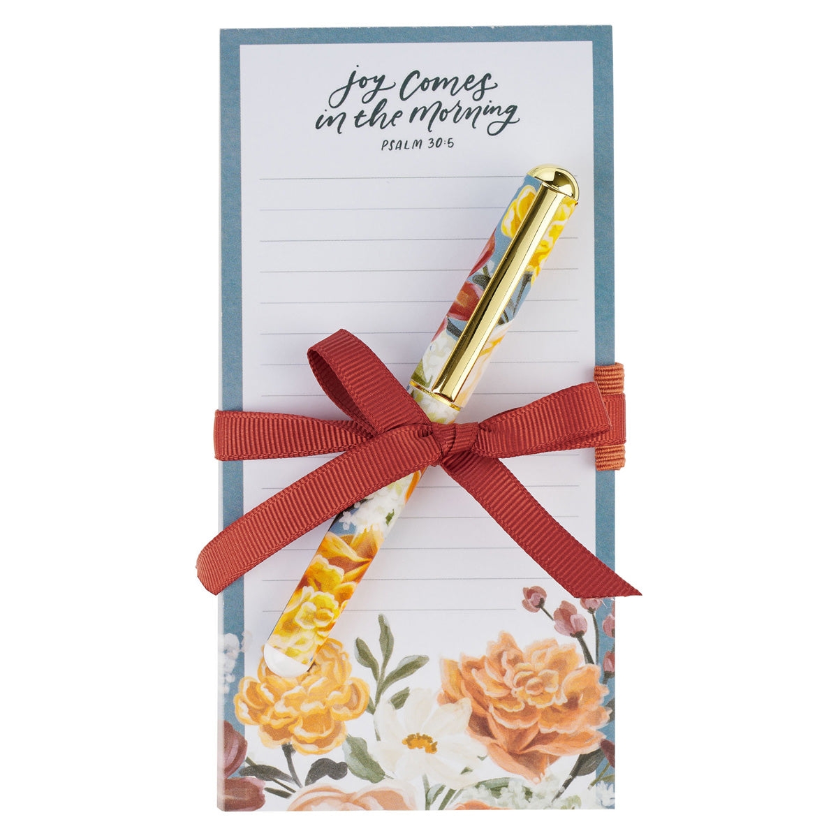 Joy Comes in the Morning Magnetic Notepad with Pen