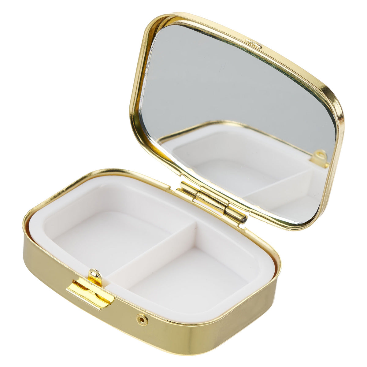 He Restores My Soul Epoxy Gold Metal Pill Case with Mirror