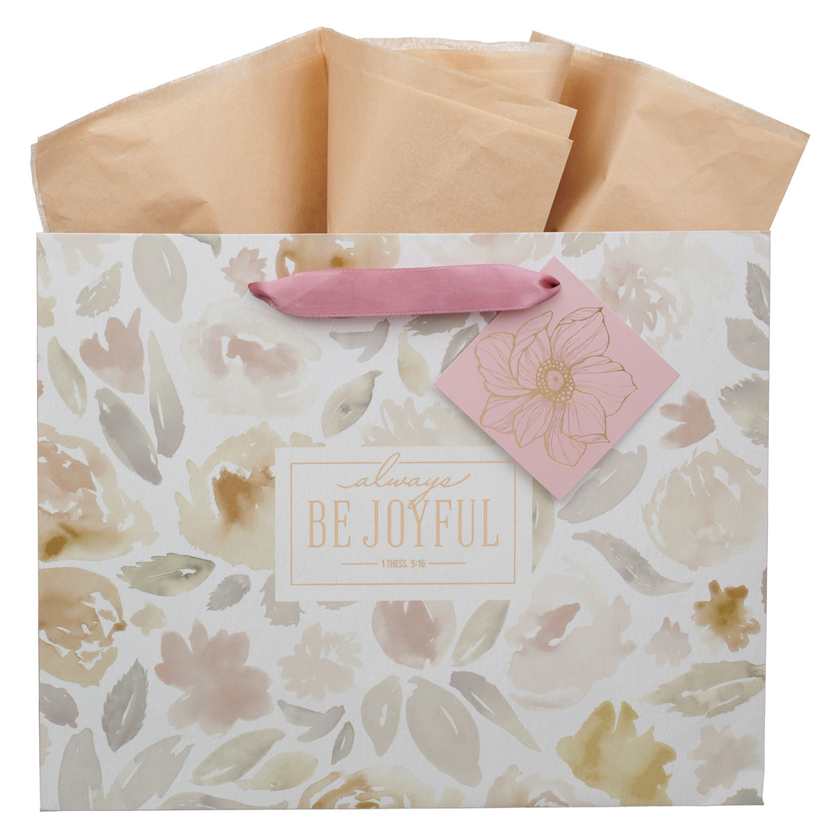 Always Be Joyful Landscape Gift Bag with Gift Tag