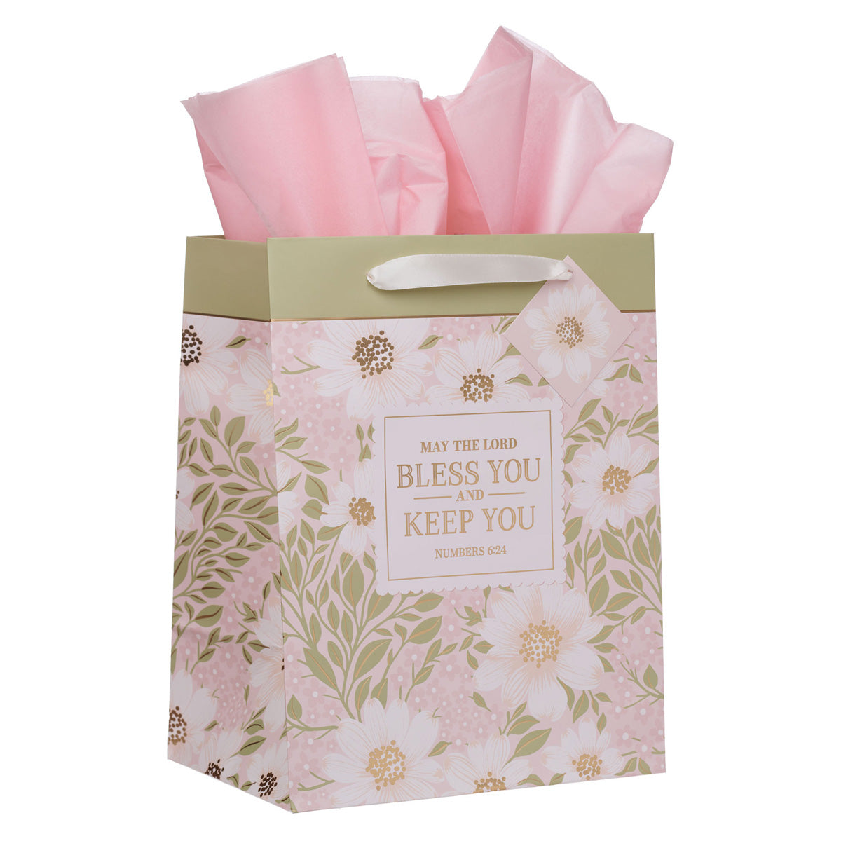 May the Lord Bless You and Keep You Portrait Gift Bag with Gift Tag