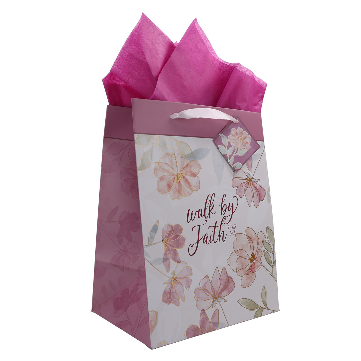 Walk by Faith Portrait Gift Bag with Gift Tag