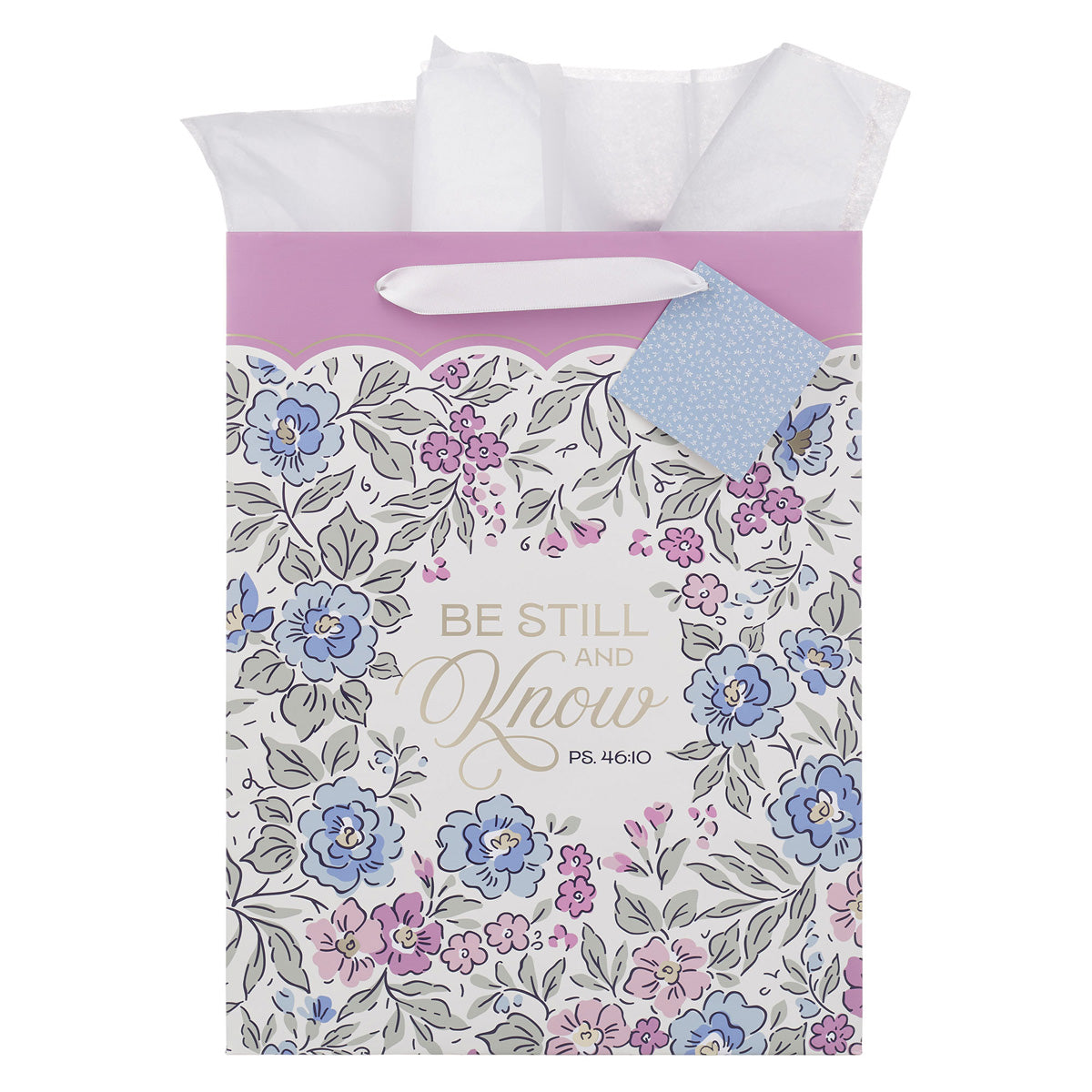 Be Still and Know Portrait Gift Bag with Gift Tag