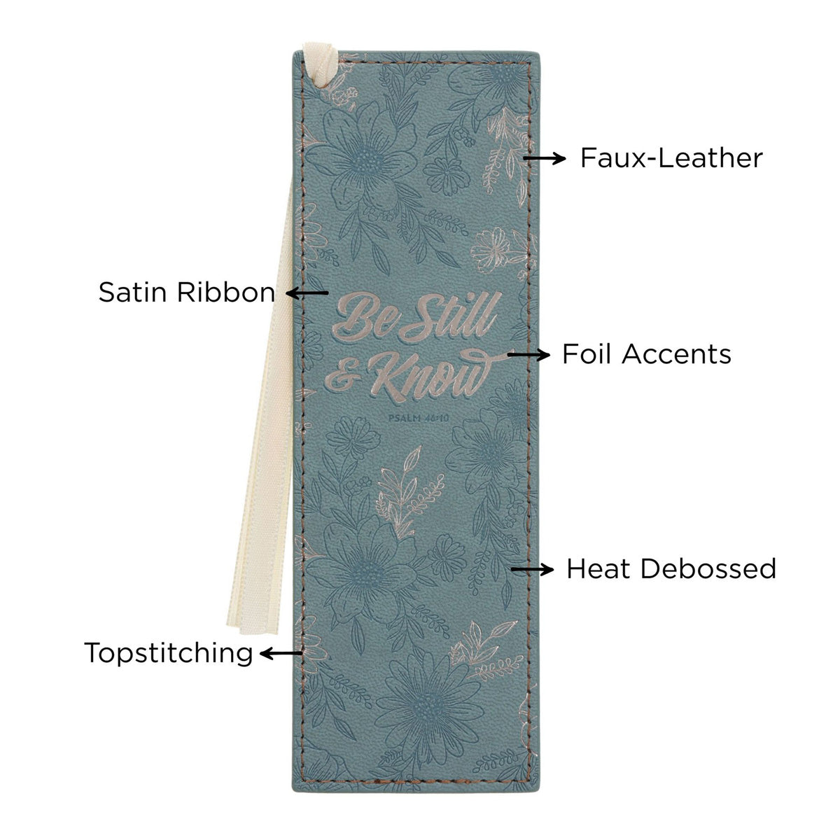 Be Still and Know Faux Leather Bookmark