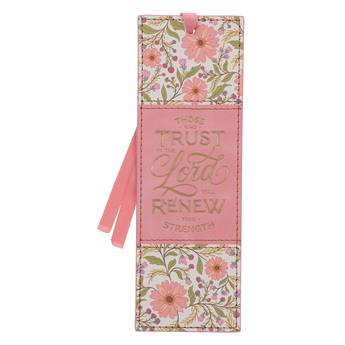 Those Who Trust in the Lord Will Renew Their Strength Faux Leather Bookmark