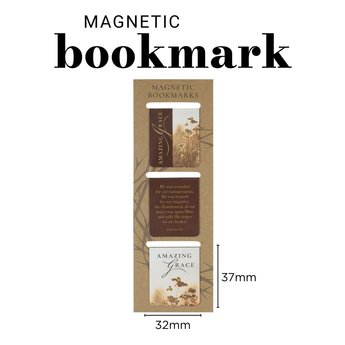 Amazing Grace Three-Piece Magnetic Bookmark Set