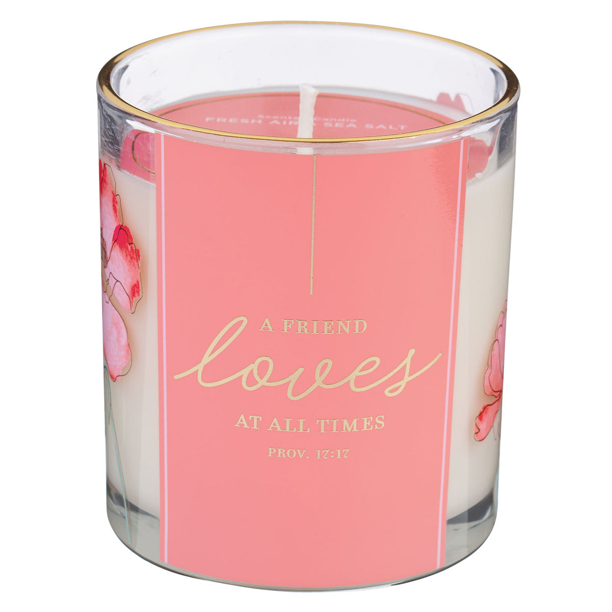 A Friend Loves at All Times Fresh Air and Sea Salt Scented Candle with Dust Cover